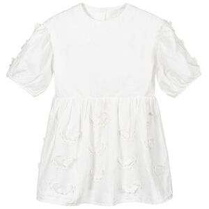 Stella McCartney Kids White Linen & Cotton Dress 10yrs. old
